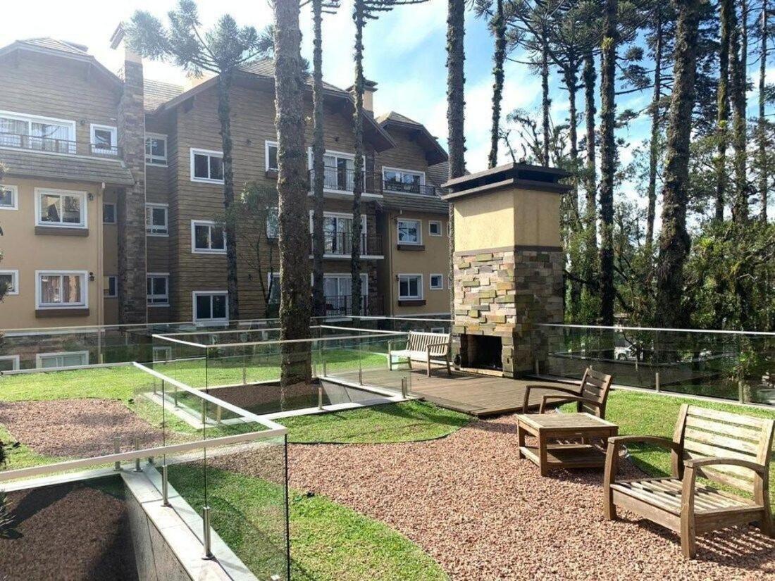 103/3 Apto Com Piscina Aquecida Gramado Exterior photo